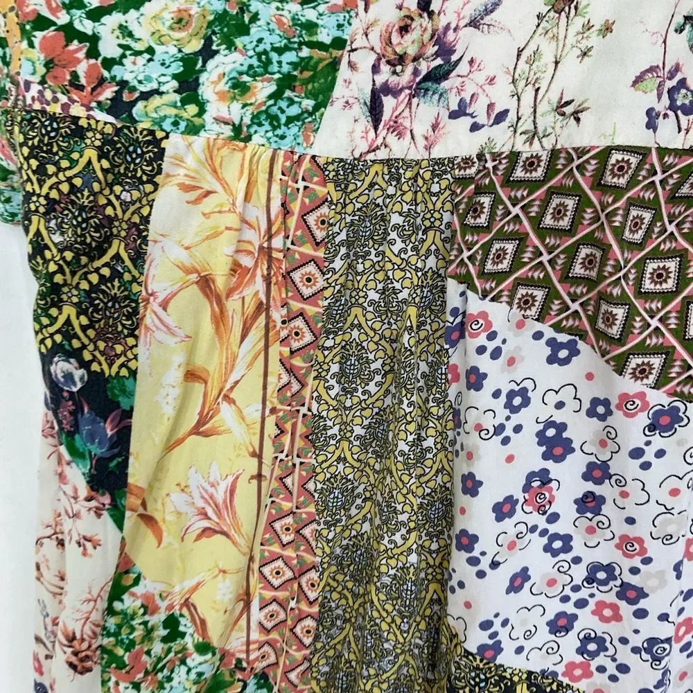 Zara Girls Casual Collections Patchwork Multiprint Tunic Dress Size 7